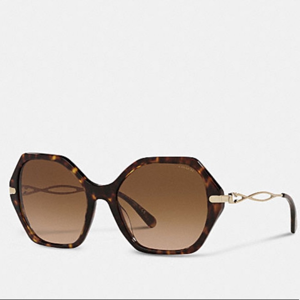 COACH Sculpted Signature Hexagon Sunglasses